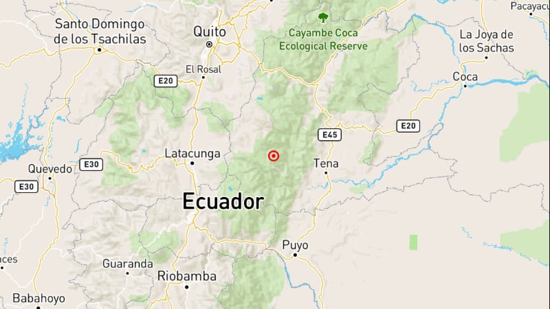 Sismo de magnitud 4.2 se registró en las cercanías de Tena, provincia de Napo