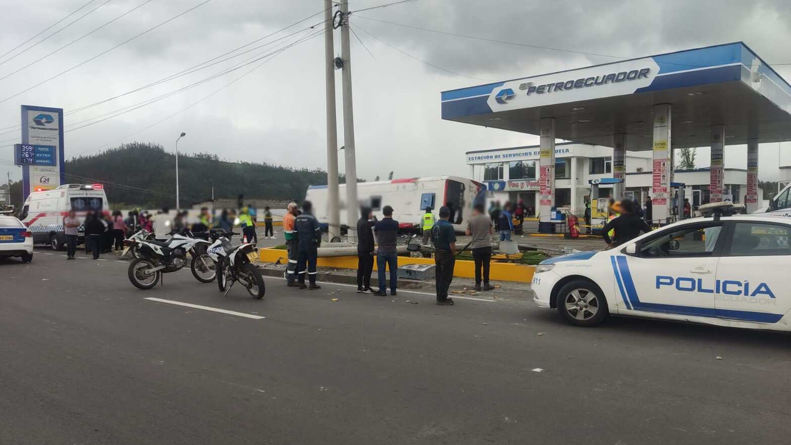 Siniestro de tránsito en Otavalo este 14 de marzo