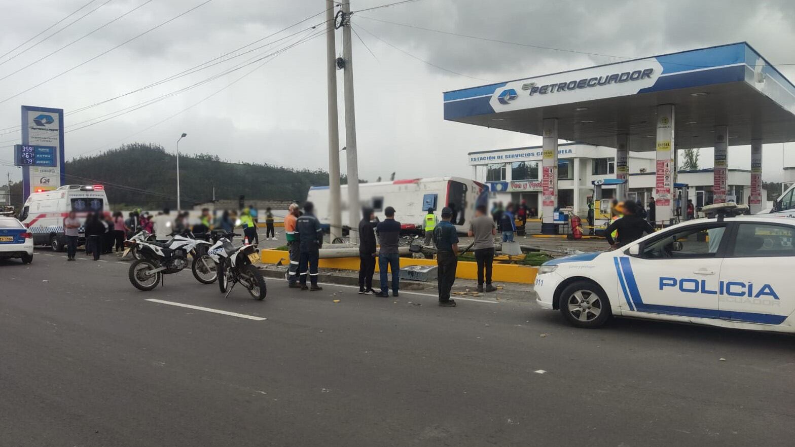 Siniestro de tránsito en Otavalo este 14 de marzo