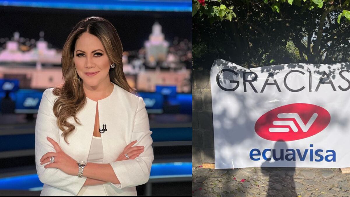 Denisse Molina en su despedida de Ecuavisa