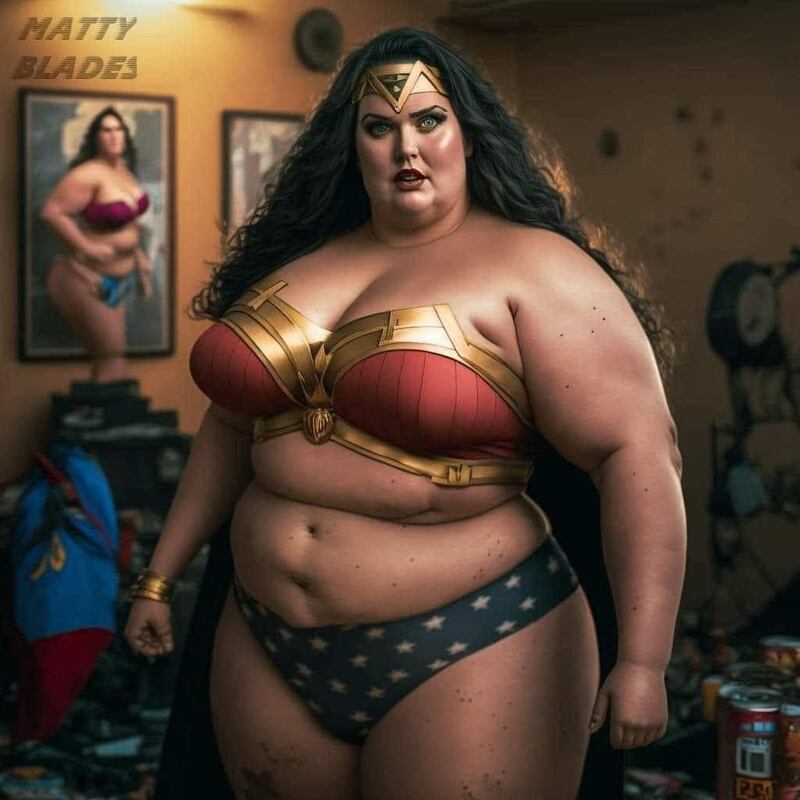Mujer Maravilla obesa según inteligencia artificial