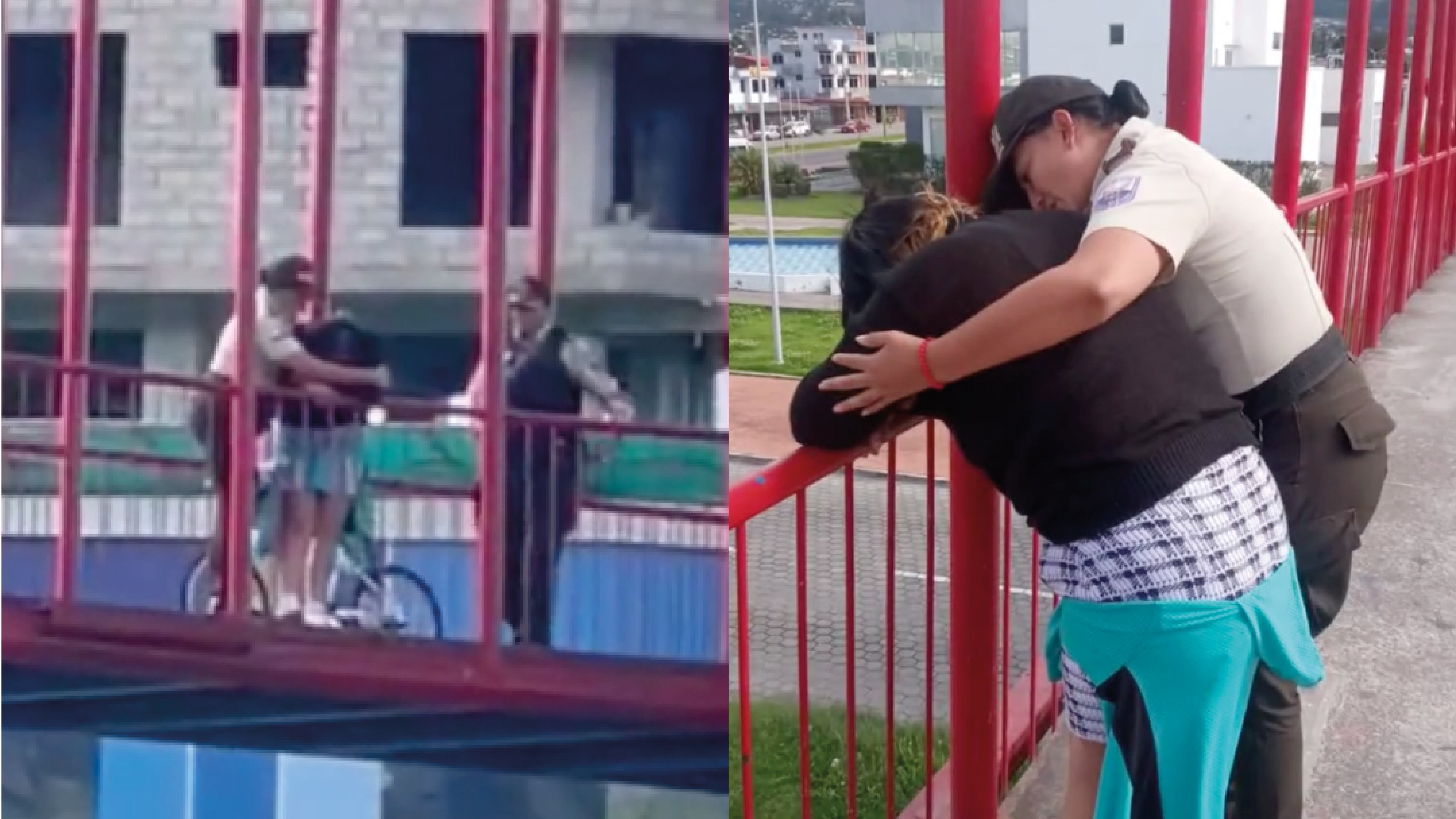 Salvaron a mujer de lanzarse de un puente