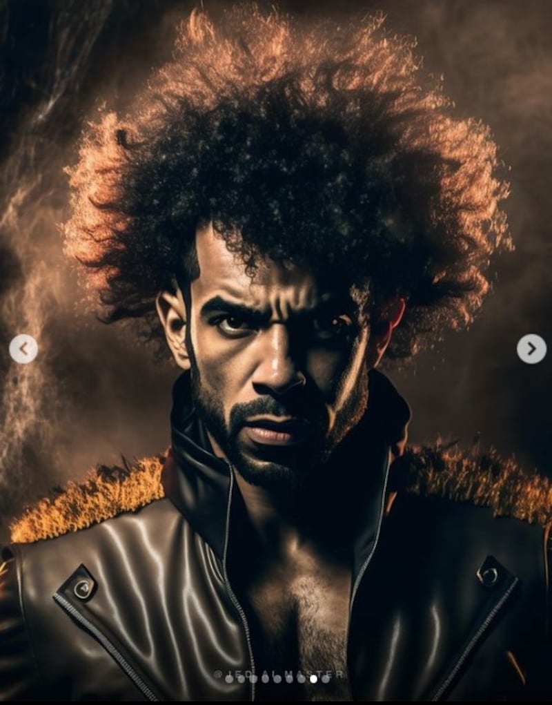 Mohamed Salah en su versión rockstar