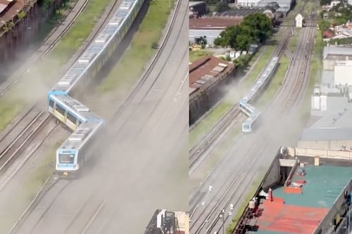 Pánico en Buenos Aires: una formación del tren Sarmiento se salió de las vías
