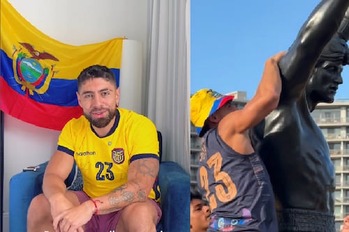 “Creo que la cagué”: Beta Mejía responde a las críticas por la bandera de Ecuador en la estatua de Rocky
