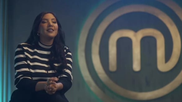 Gigi Mieles en la promo de masterChef Celebrity Ecuador