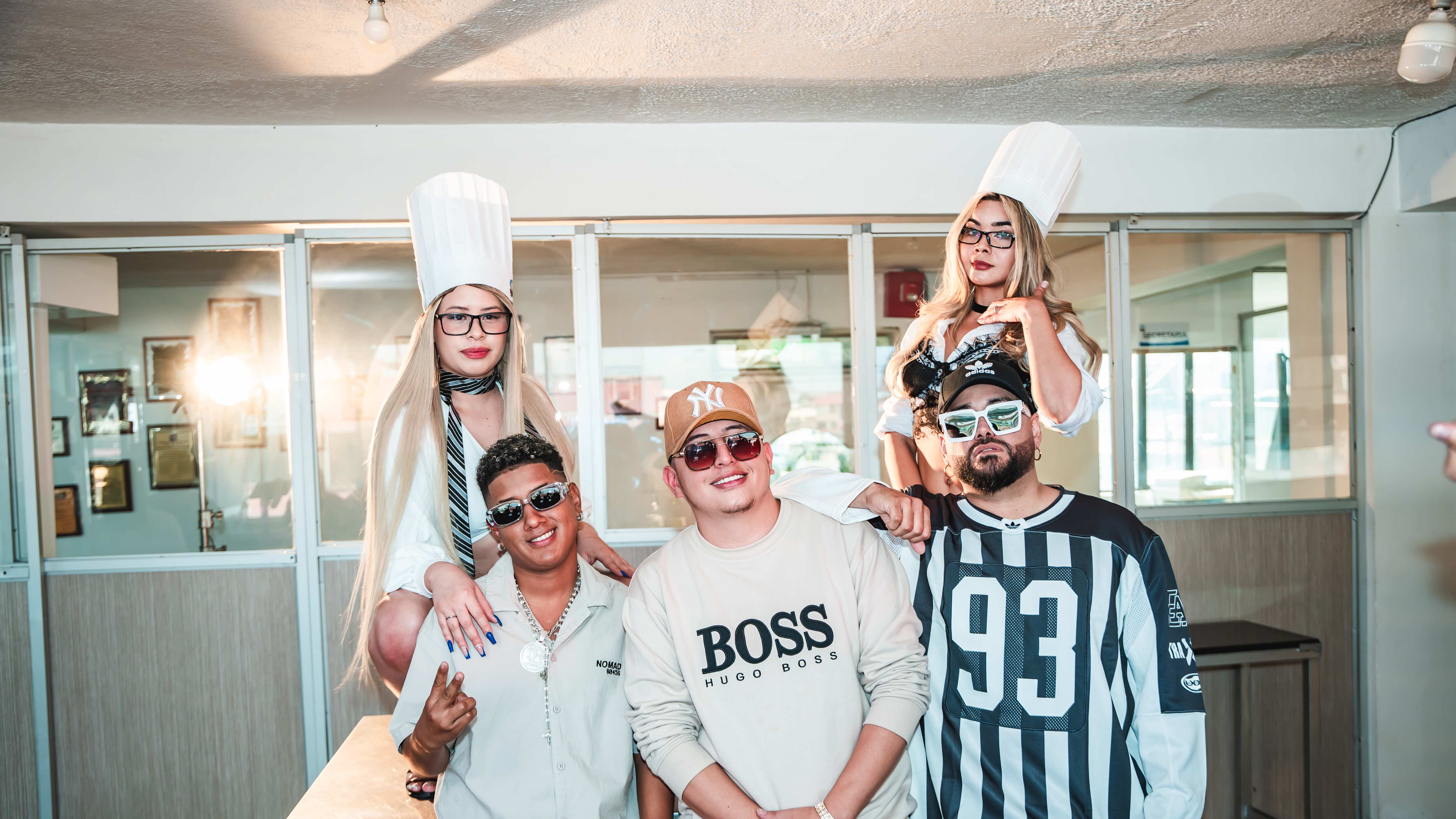 Jombriel y Waldokinc durante el lanzamiento de 'La Jama'