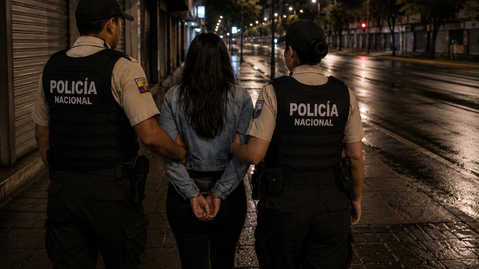 Joven fue detenida en el norte de Quito por incumplir el toque de queda tras salir de una fiesta