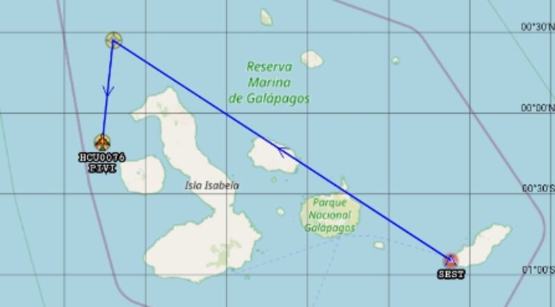 Trayecto de la avioneta que desapareció del radar