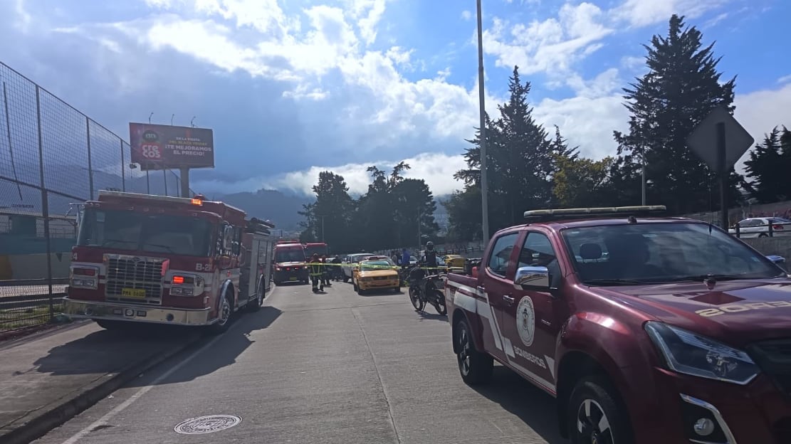 Seis personas resultaron heridas tras accidente entre cinco vehículo en el norte de Quito