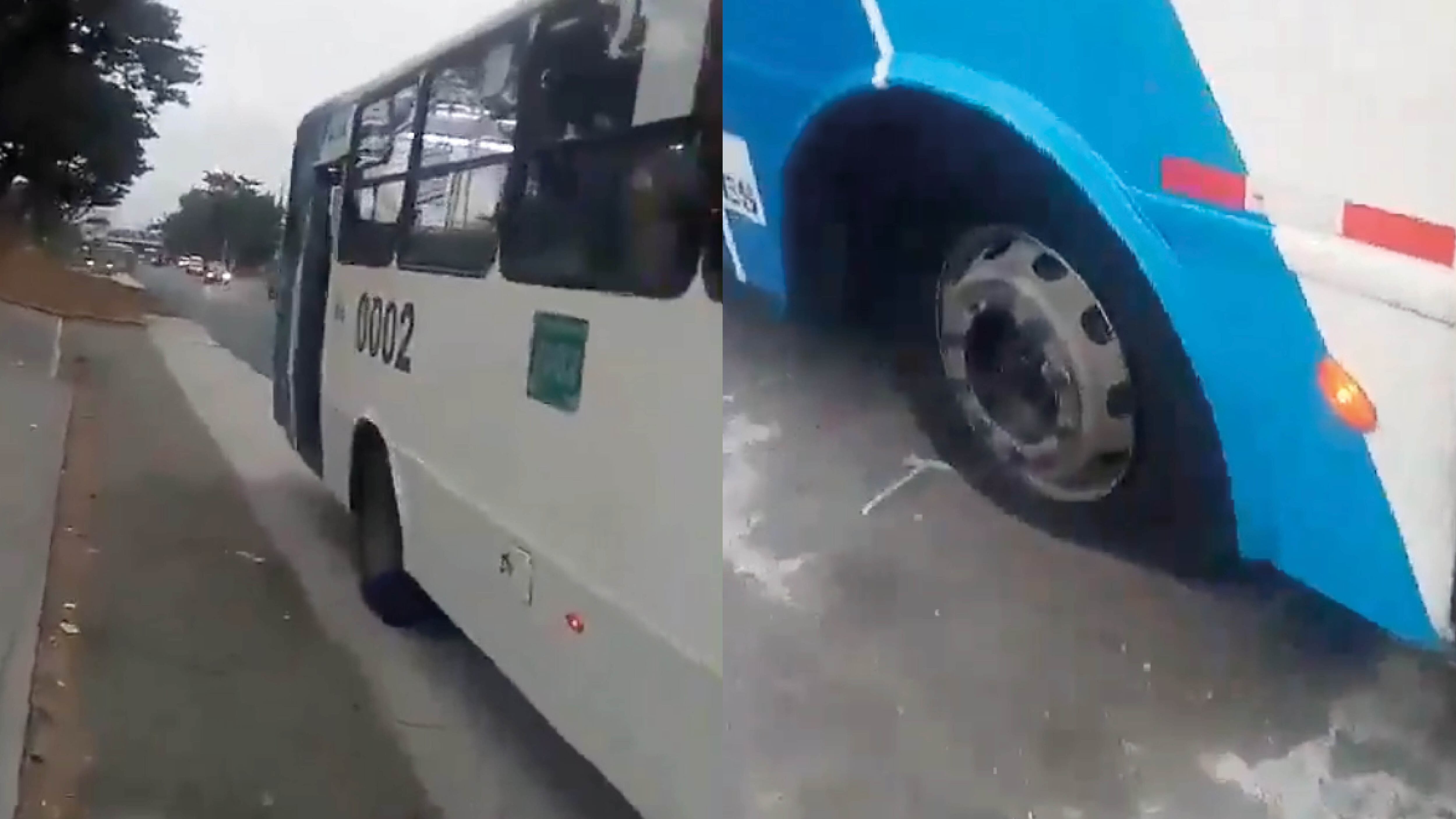 Buses de transporte público paralizan
el servicio