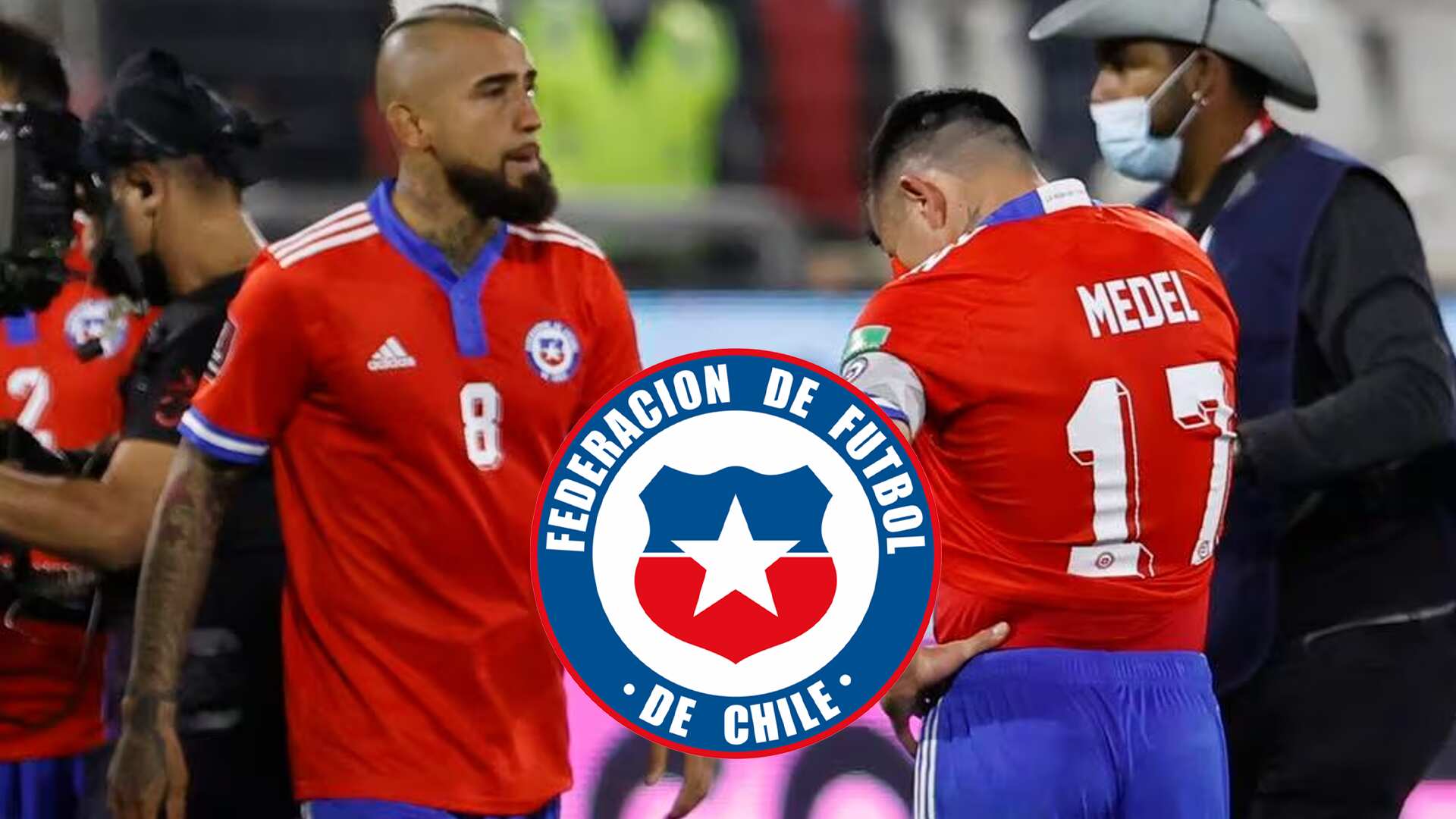Arturo Vidal y Gary Medel con Chile.