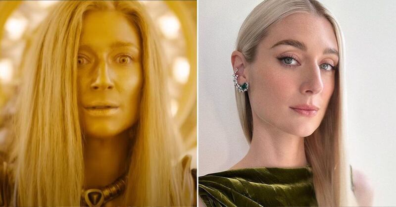 Elizabeth Debicki en 'Guardianes de la Galaxia Vol. 3' y la vida real