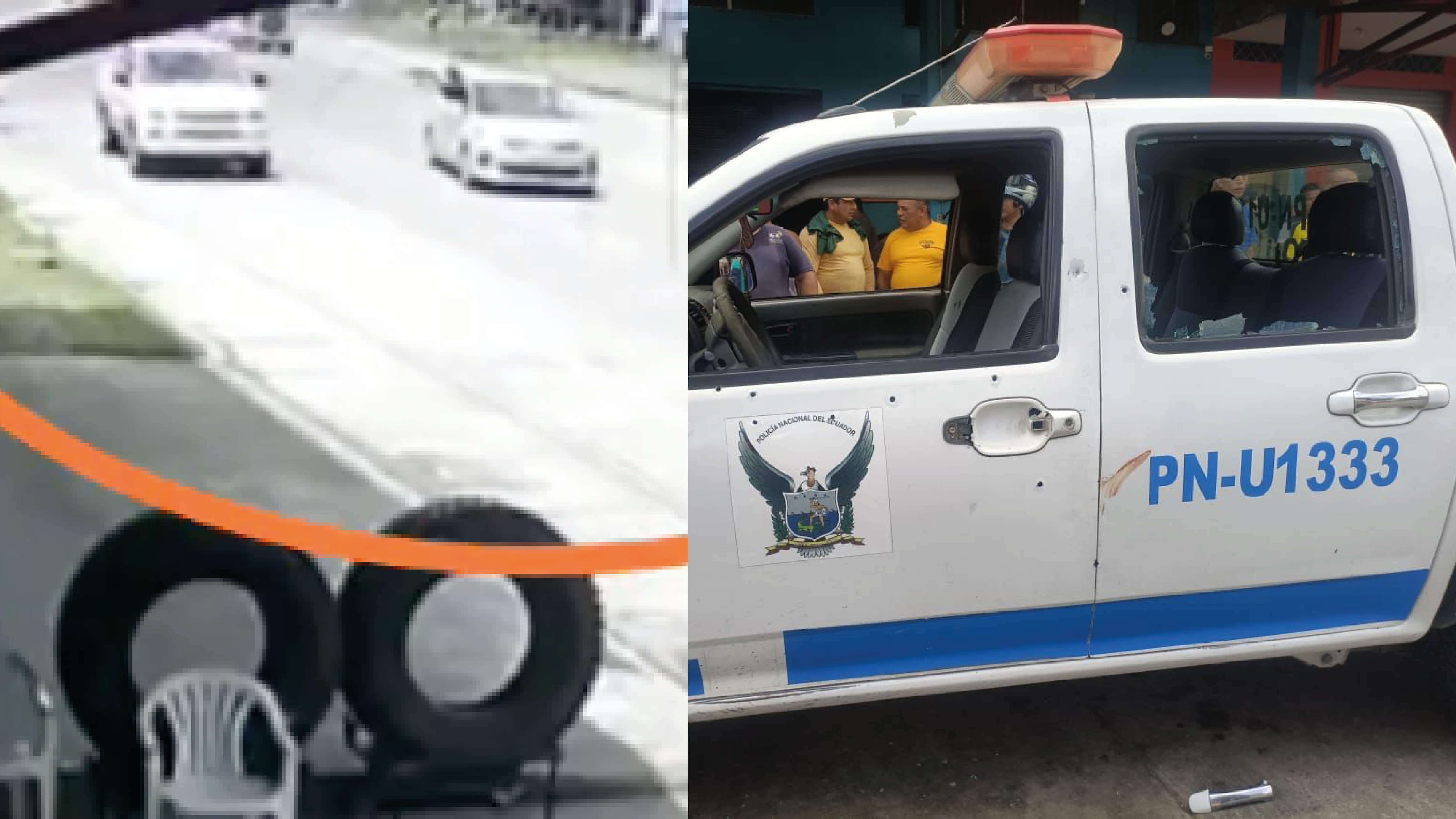 Cámara captó el momento en que fueron asesinados los policías La Troncal, Cañar