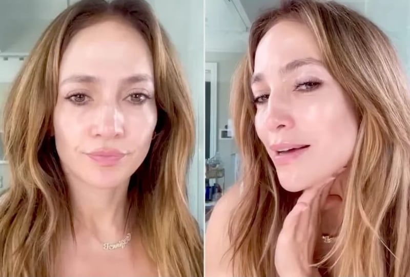 Jennifer López, se muestra sin maquillaje