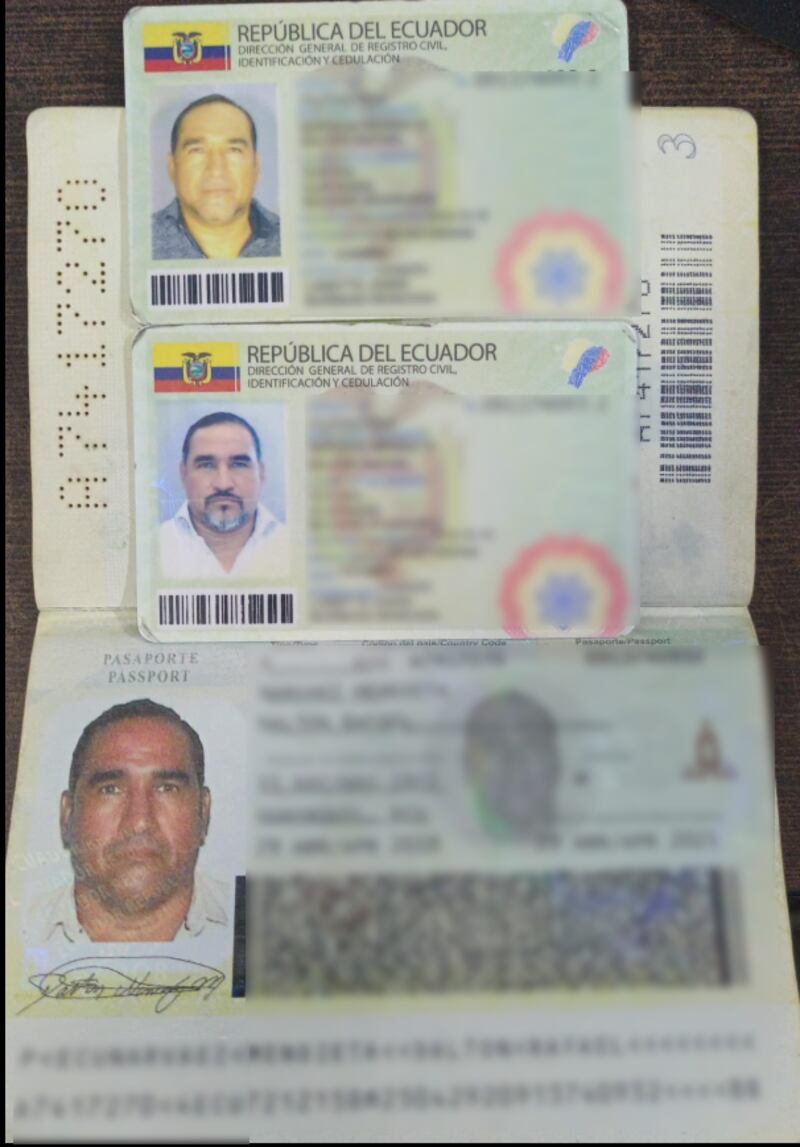Documentos de identidad de Dalton Narváez que filtraron en X