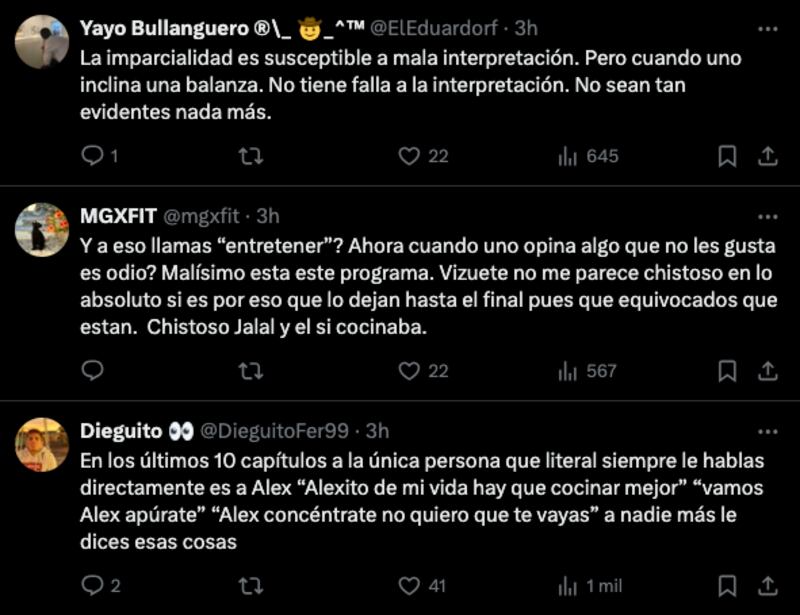 Erika Vélez responde a las críticas sobre el supuesto favoritismo hacia Álex Vizuete