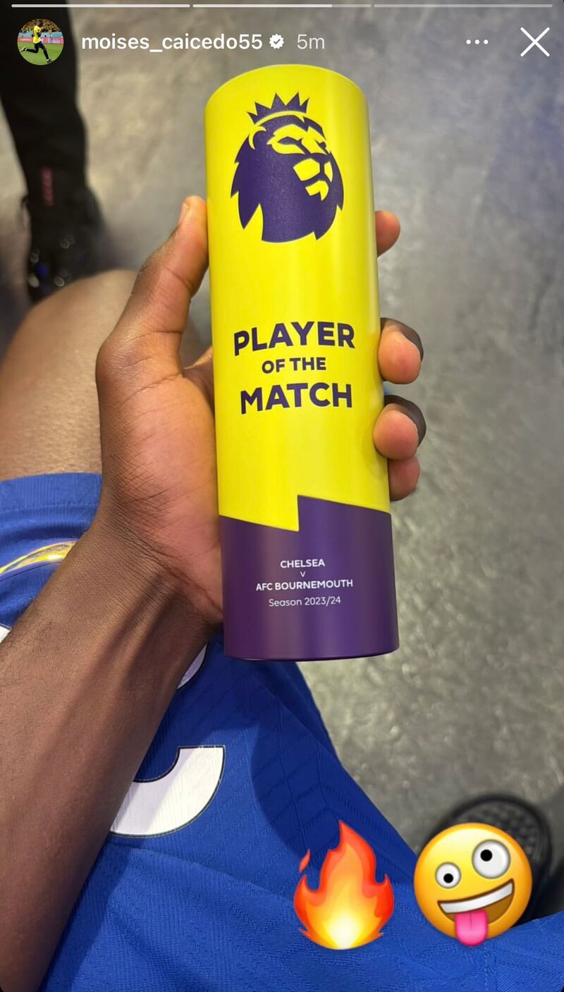 Moisés Caicedo MVP del Chelsea