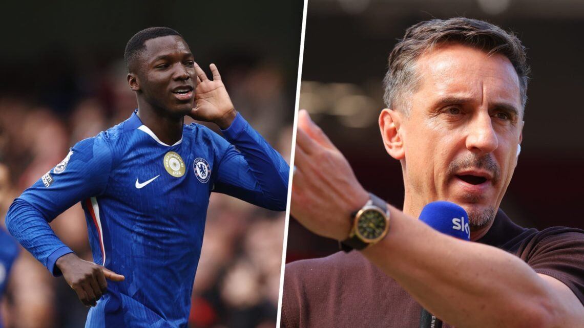 Moisés Caicedo y Gary Neville