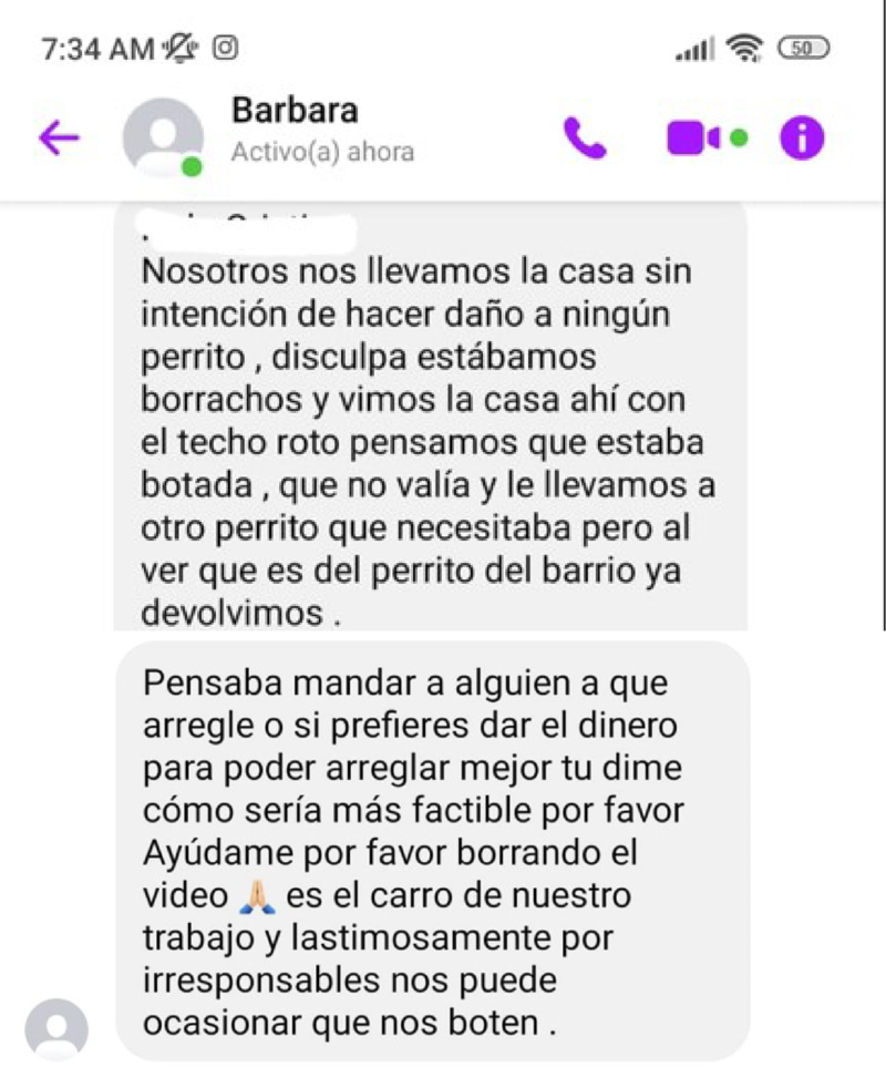 Manchas mensajes de FB