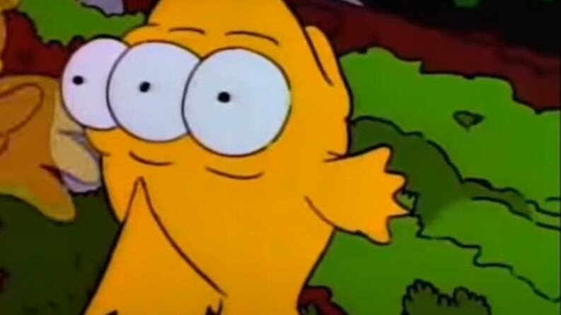 Pez de tres ojos de Los Simpsons.