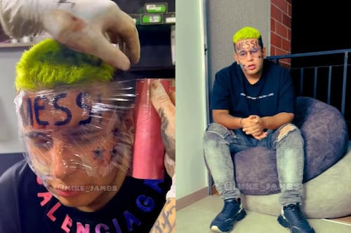 ¡Era mentira! Influencer que se tatuó Messi en la cara se sinceró y quedó como un payaso