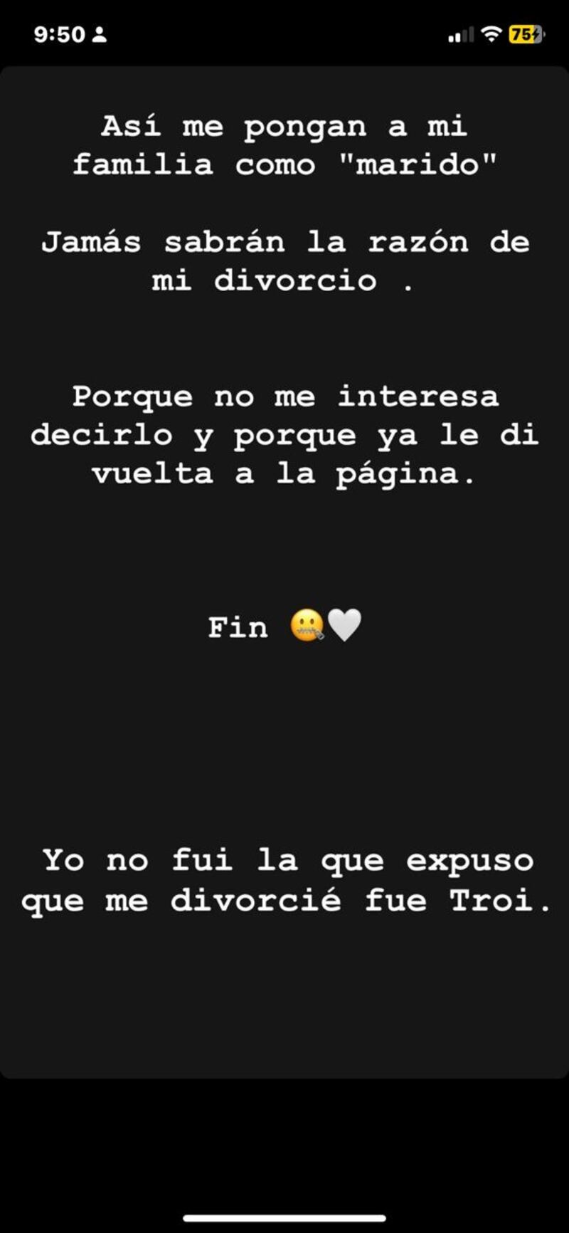 Captura de pantalla de las historias de Arianna Mejia