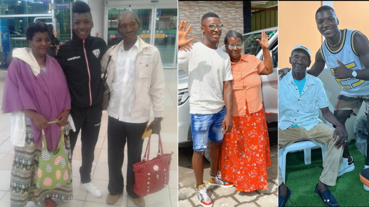 Antes y después con sus padres