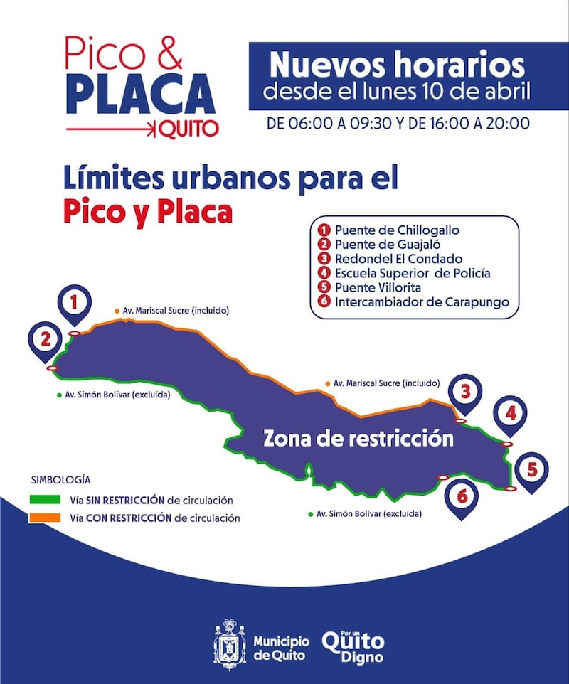 Límites del Pico y placa