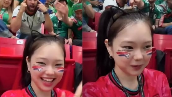 Hombre fue destituido de su cargo tras acto racista a influencer coreana en un partido del Mundial - Fuente: Video de X