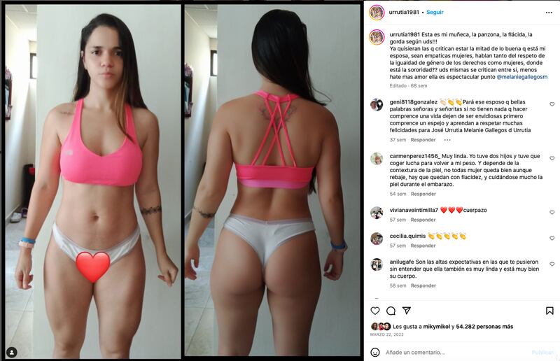 Melanie Gallegos, esposa de Jorge Urrutia