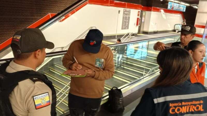 Las infracciones que se han sancionado en el Metro de Quito hasta el momento.