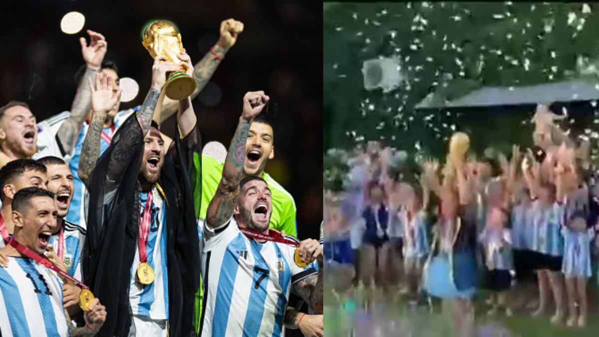 La niña levantó la copa como Messi
