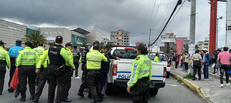 Incidentes previo al partido entre Nacional y LDU