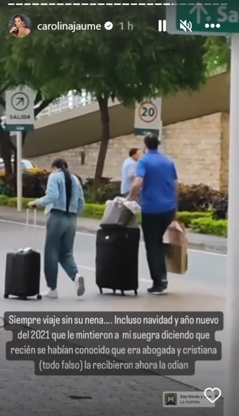 Capturas de historia de Instagram de Carolina Jaume