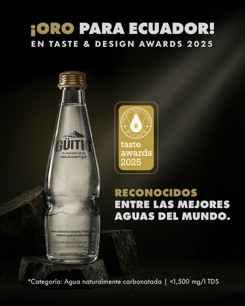 Güitig, el milagro de la naturaleza, recibe el premio Gold en los Taste Awards de Fine Waters Society en Atlanta.