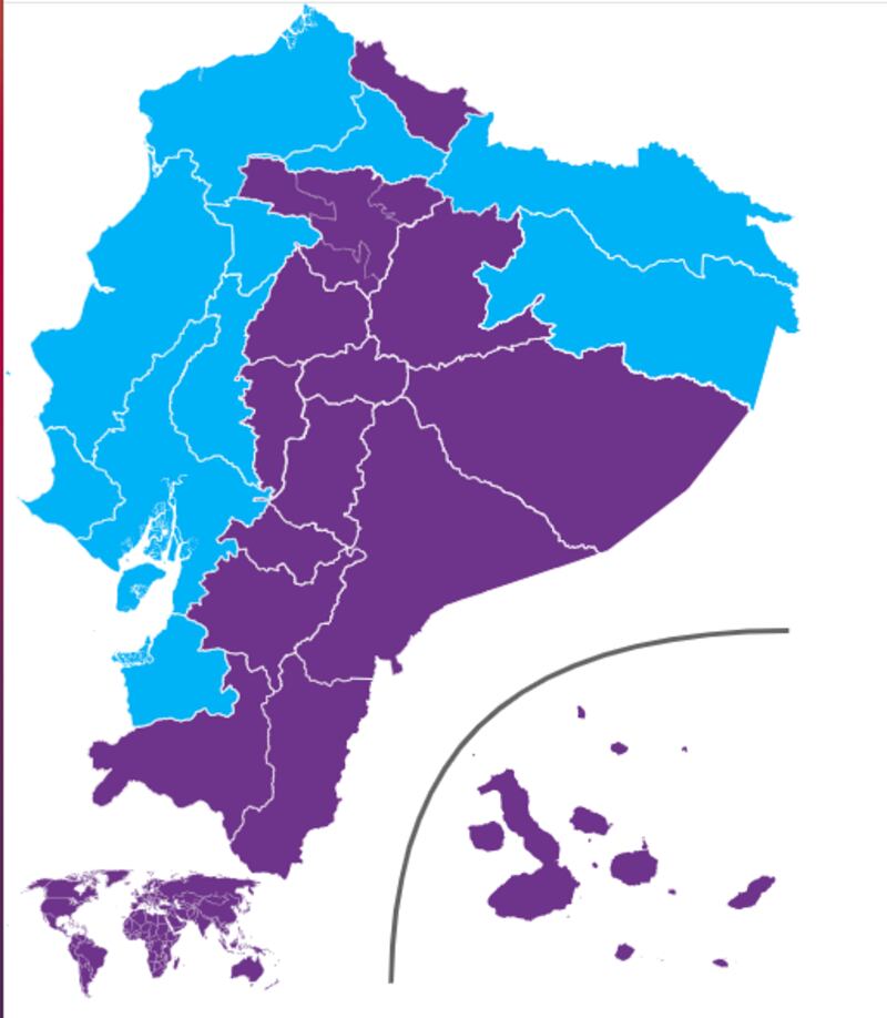 Daniel Noboa le despojó cinco provincias al correísmo en la segunda vuelta electoral 2025