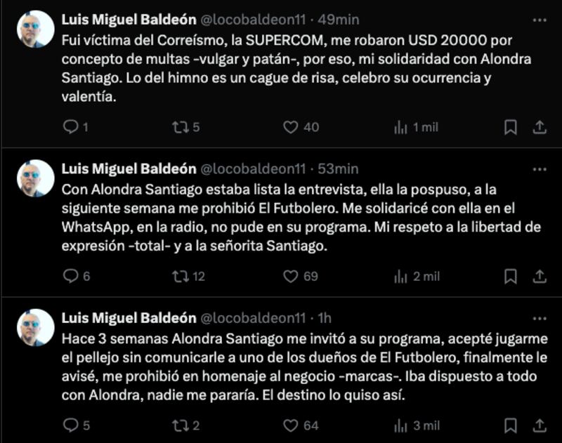 El Loco Baldeón se solidariza con Alondra Santiago y envía mensaje de apoyo