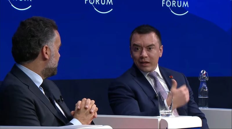 Presidente Daniel Noboa aborda en Davos 2026 los retos de seguridad, migración y empleo juvenil