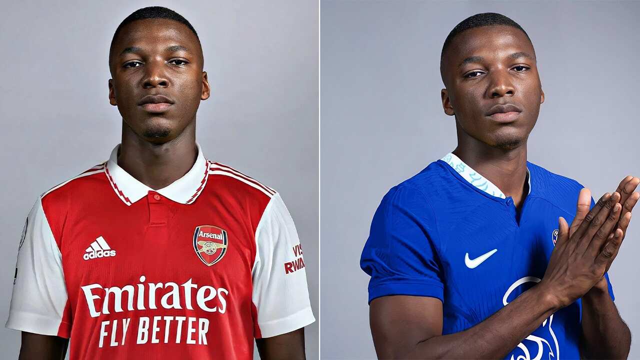 Moisés Caicedo con Arsenal y Chelsea