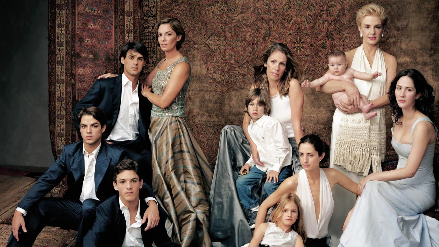 Carolina Herrera y su familia