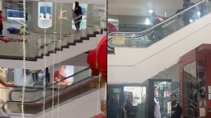 Balacera en centro comercial de Colombia