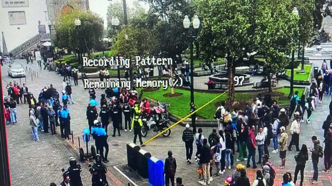 Persona de la tercera edad fue hallada sin vida en la Plaza Grande. Imagen: Cortesía