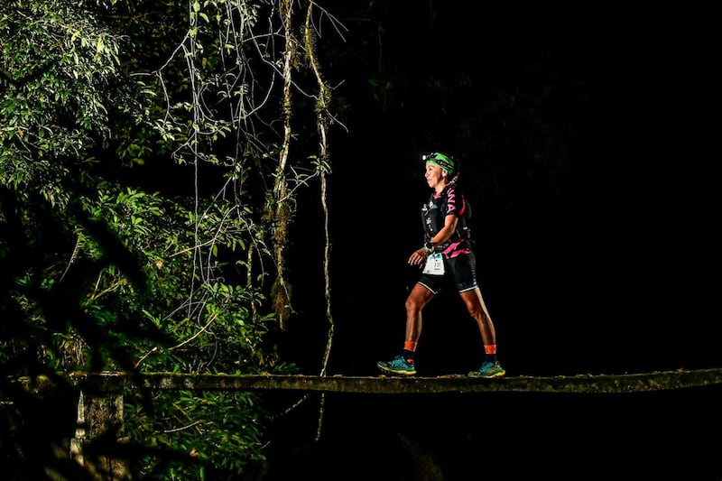 La deportista ecuatoriana en una de sus competencias. Es experta en Trail Running, distancia de 100 kilómetros.