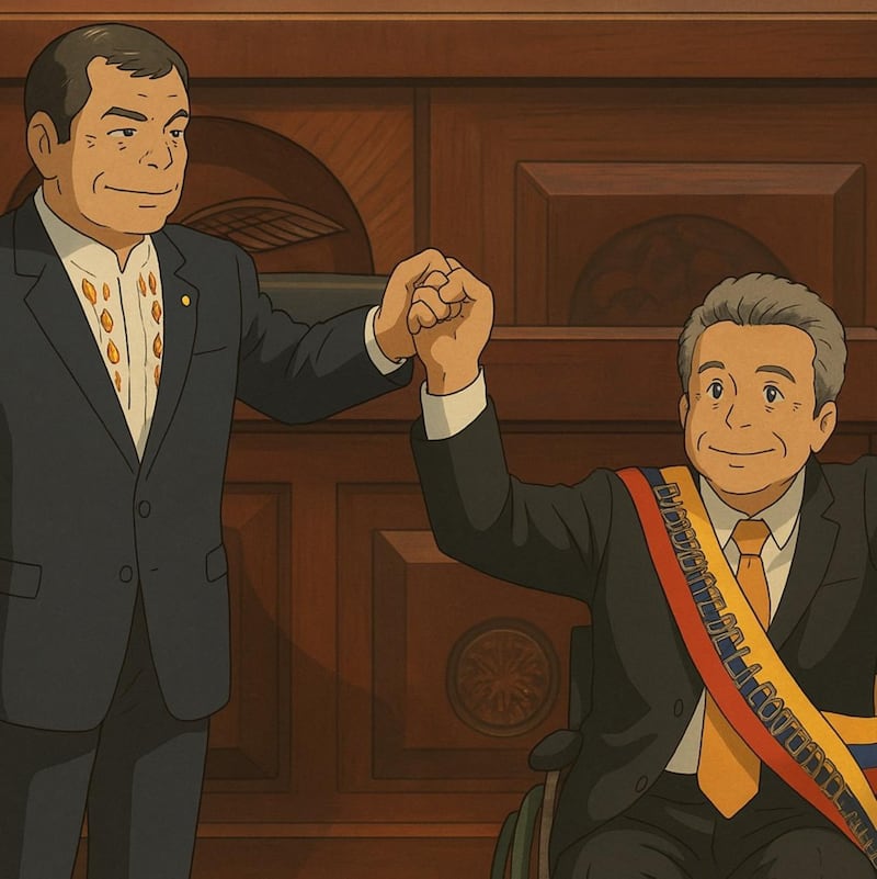 Rafael Correa y Lenín Moreno.