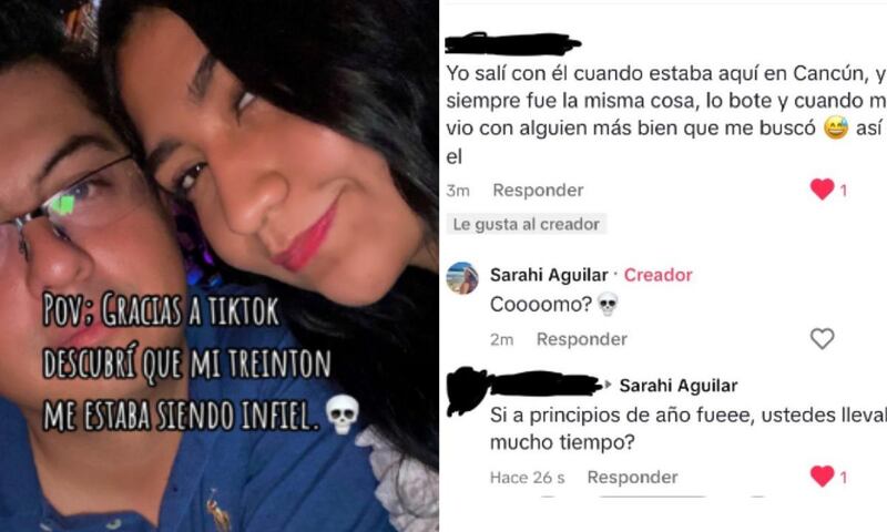 Infidelidad comentario en TikTok