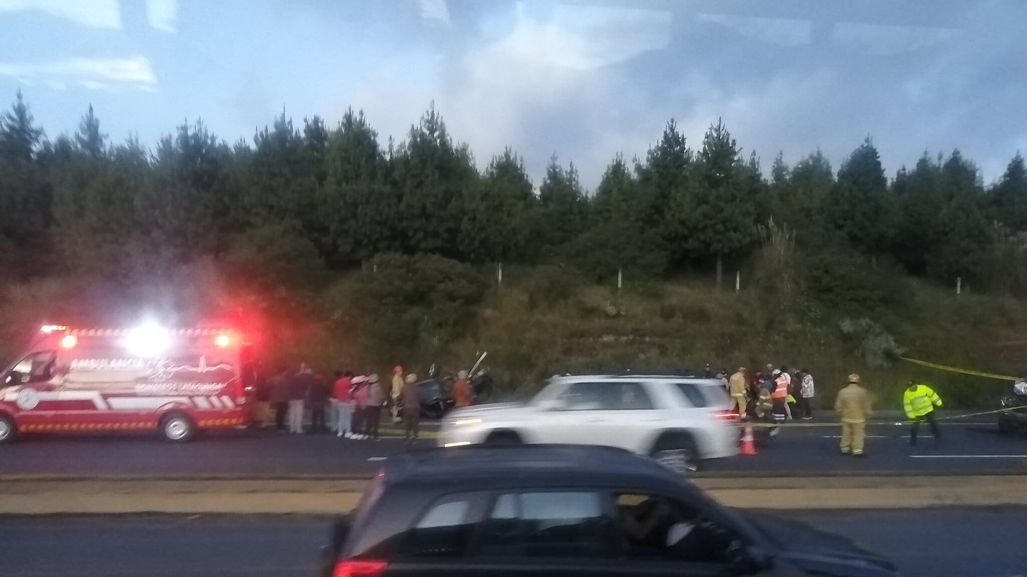 Accidente de tránsito en vía a Latacunga