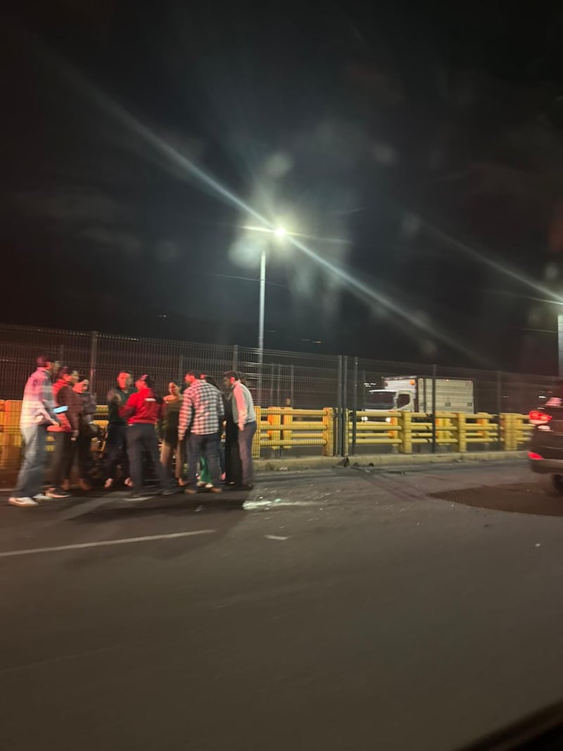 Accidente en el puente de Gualo Quito