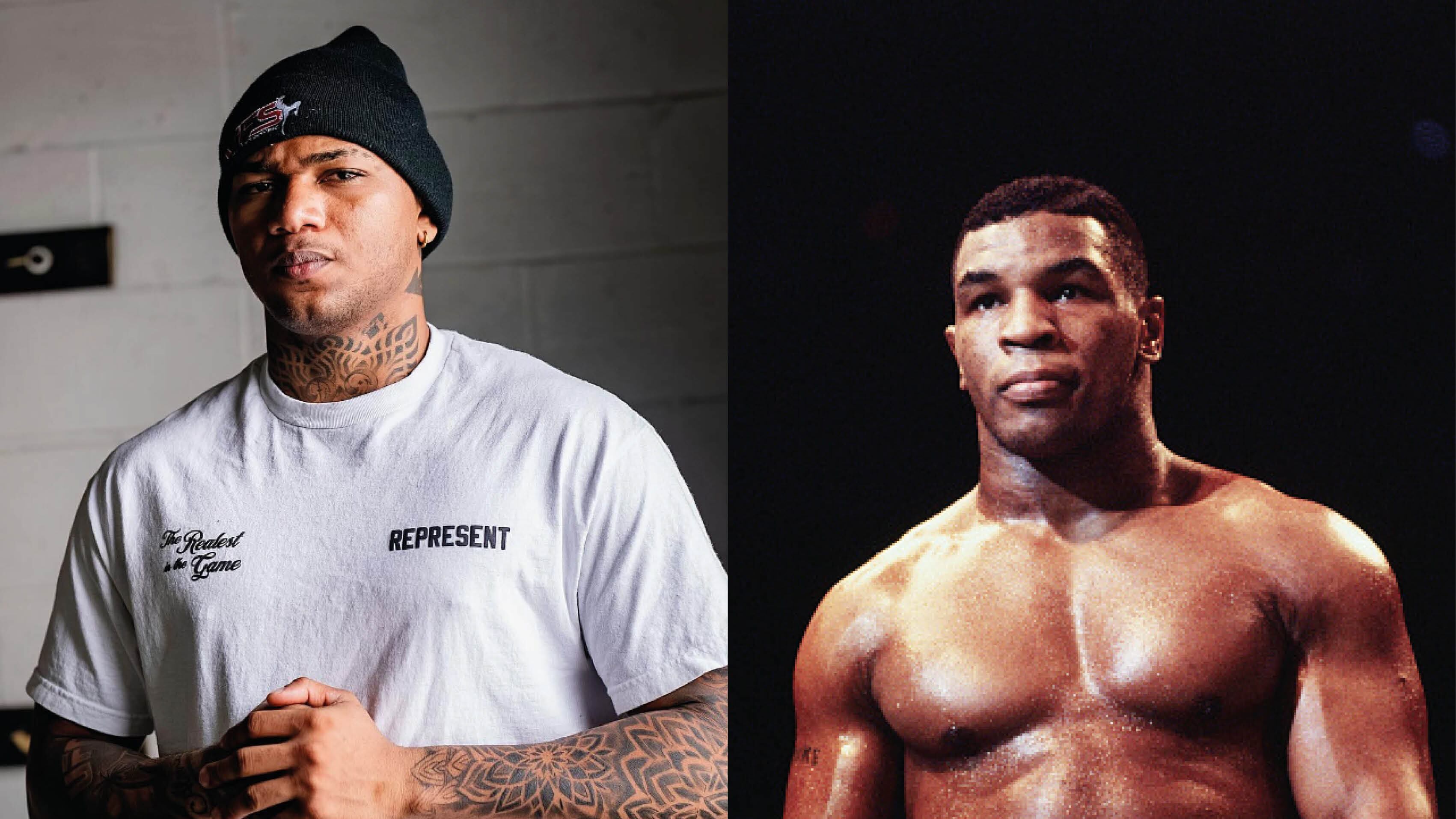 Michael Morales y Mike Tyson