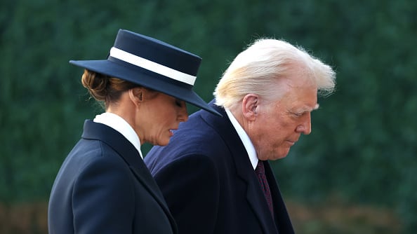 Melania Trump vistió un Adam Lippes.